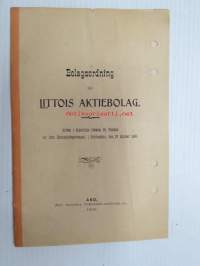 Bolagsordning för Littois Aktiebolag 1900 (Littoinen Oy) -yhtiöjärjestys