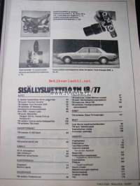 Tekniikan Maailma 1977 nr 18. TM testissä sähkökiukaat (1975) , TM koeajaa Ford Granada (1975) ja IC 350.Lisäksi esillä Vauxhall Cavalier, Sf Matkaaja, Niva