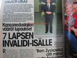 Nykyposti 1993 nr 4, sis. mm. seur. artikkelit / kuvat / mainokset; Merja Varvikko &quot;Lasten rakkaus antaa lisää voimia&quot;, Taksimies yritti raiskata Marko Björsin,