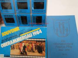 The Oberammergau Passion Play 1634-1984 Text (in english) Väridiasarja + suomenkieliset käännökset