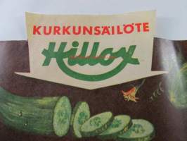 Hillox kurkkunsäilöte käyttämätön etiketti