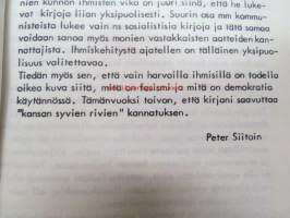 Demokratia vaiko fasismi - Pekka Siitoin -tuotantoa, punakantinen