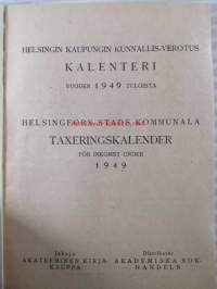 Helsingin kaupungin kunnalisverotus kalenteri 1950, vuoden 1949 tuloista