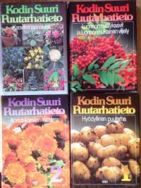 Kodin suuri puutarhatieto 1-4. Osat: 1. Hyödyllinen puutarha, 2. Koristekasvien maailma, 3. Luonnon hyötykasvit ja luonnonmukainen viljely, 4.Kasvitietosanakirja