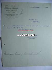 Helsingin lumppuliike Helsinki/Helsingfors 10.2.1925 -asiakirja