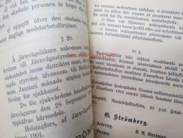Suomen Waltionrautatiet. Sääntöjä sairashoidolle Suomen Waltionrautateillä. - Regler för Sjukvården vid finska statsjärnvägarne