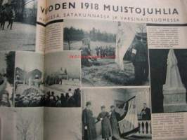 Hakkapeliitta 1938 / 18, Kansikuvassa Lauri Malmberg 50 v.sis mm,Läpi tulen,Unto Karri.Ilmahyökkäykset Pariisia vastaan..ym