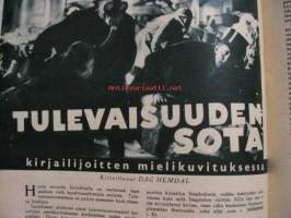 Hakkapeliitta 1938 / 5 sis mm.kansik,Helsingin suojeluskunnan ratsuosastoa maastossa.Sarjakuva Rymy-Eetu.Paavo Fossi;Kaukjärven haamu.Shanghain