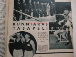 Hakkapeliitta 1938 / 5 sis mm.kansik,Helsingin suojeluskunnan ratsuosastoa maastossa.Sarjakuva Rymy-Eetu.Paavo Fossi;Kaukjärven haamu.Shanghain