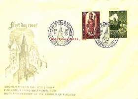 Suomen Kirkon 800-vuotisjuhla  First Day Cover 19.V.1955 ensipäiväkuori