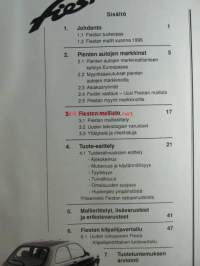 Ford Fiesta Automyyjän tuotekansio 1996
