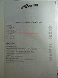 Ford Fiesta Automyyjän tuotekansio 1996