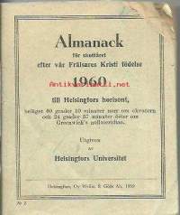 Almanack 1960 -   kalenteri