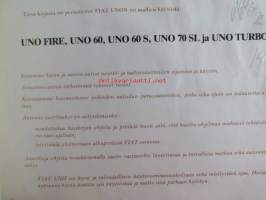 Fiat Uno käsikirja - Uno Fire, Uno 60, Uno 60S, Uno 70 SL, Uno Turbo i.e.