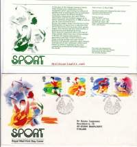 FDC Iso-Britannia 1988 - 22.3.1988 Sport (urheilu)