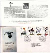 FDC Iso-Britannia 1989 - 17.01.1989 Birds: RSPB 1889 - 1989. Kuninkaallinen lintujensuojeluyhdistys 100 v.