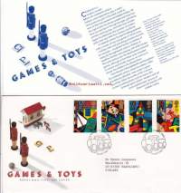 FDC Iso-Britannia 1989 - 10.05.1989 Europa:  Games &amp; Toys (pelejä ja leluja).