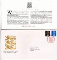 FDC Iso-Britannia 1989 - 22.08.1989 New Definitive stamps; 1st, 2nd.  Uudet käyttömerkit.