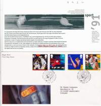 FDC Iso-Britannia 1991 - 11.06.1991 Sport - Urheiluaihe:  World Student Games, Rugby World Cup.