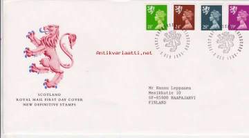 FDC Skotlanti 1991 - 03.12.1991 New Definitive stamps - uudet käyttömerkit 18p - 39p.