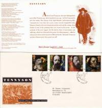 FDC Iso-Britannia/Englanti 1992 - 10.03.1992  Lord Tennyson - Viktorian ajan runoiljan kuolemasta 100 v.
