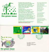 FDC Iso-Britannia/Englanti 1992 - 15.09.1992  The Green Issue - Luonnonsuojelujulkaisu; Happosade, kasvihuoneilmiö, otsonikerros.  Lasten