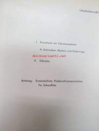 ABG Allgemainen Baumaschinen Gesellschaft ABG-Grabenverdichter Typ GV Bedienungsanweisung und Ersatzteilliste -täryttimen käyttöohje ja varaosaluettelo sekä