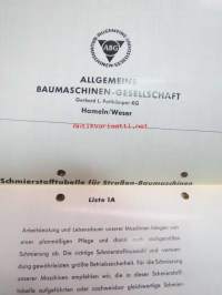 ABG Allgemainen Baumaschinen Gesellschaft ABG-Grabenverdichter Typ GV Bedienungsanweisung und Ersatzteilliste -täryttimen käyttöohje ja varaosaluettelo sekä