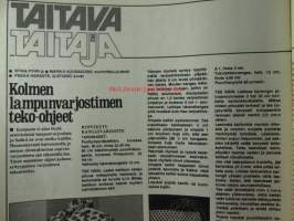 Taitaja 1978 nr 1, Rakentamisen ja asumisen tietolehti, Silitysrautojen käyttö vertailu, Kukkamullalla huijataan, Tietoisku ensi kesän rakentajille, Tee itse