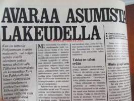 Taitaja 1977 nr 4, Rakentamisen ja asumisen tietolehti, Öljykattila puhtaaksi, Avaraa asumista lakeudella, Täydelliset hoito-ohjeet 26 huonekasville, Kodin kko