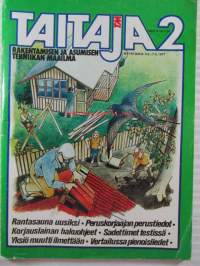 Taitaja 1977 nr 2, Rakentamisen ja asumisen tekniikan maailma, Rantasauna uusiksi, Peruskorjaajan perustiedot, Korjauslainan hakuohjeet, Sadettimet testissä, Yksiö