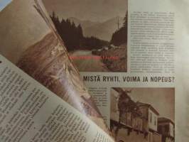 Joka Poika 1956 nr 7, Mistä ryhti voima ja nopeus, Omituisuuksista korkeuksiin, Mitä uraani on, ym,Katso sisältö kuvista tarkemmin.