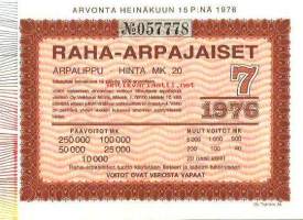 Raha-arpa 1976 / 6 arpa