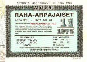 Raha-arpa 1975 / 11 arpa