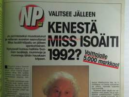 Nykyposti 1992 nr 8, sis. mm. seur. artikkelit / kuvat / mainokset; Tarja ja Tuomo Ylitalo Näkijät ovat luvanneet meille pienen pojan, Tuula Oinosen uskalsin