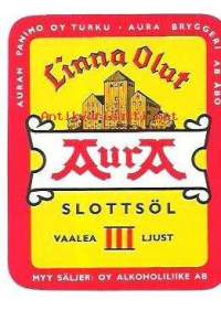 Linna III Olut Aura  vaalea -  olutetiketti