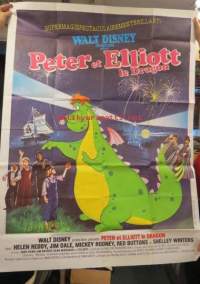 Elliot Le Dragon / Walt Disney -elokuvajuliste, ranskankielinen, jättikoko