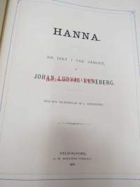 Hanna en dikt i tre sånger af Johan Ludviug Runeberg, med sex teckningar af J. Ahrenberg