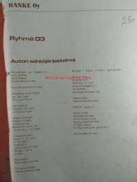 Hanke Auton sähköjärjestelmä, Ryhmä 3