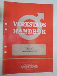 Volvo T 55 avd. 13 Specifikationer -tekniset tiedot ja mitat -ruotsinkielinen korjaamokirjasarjan osa, kopio