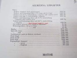 Volvo T 55 avd. 13 Specifikationer -tekniset tiedot ja mitat -ruotsinkielinen korjaamokirjasarjan osa, kopio