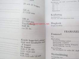 Volvo T 55 avd. 13 Specifikationer -tekniset tiedot ja mitat -ruotsinkielinen korjaamokirjasarjan osa, kopio