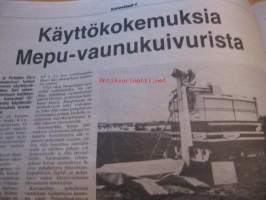 Maaseudun Koneviesti 1983 / 1, 14.1.1983 sis. mm. seur. artikkelit / kuvat / mainokset; Kyntöaurat vertailussa II, Smithfield Show 1982, Pakettikuivaamot,