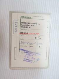 Suomen Radioamatööriliitto - jäsenkortti 1970 - Lauri Norovuo