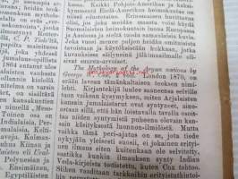 Kirjallinen kuukauslehti 1871 nr 2 helmikuu, sis. mm. seur. artikkelit; Katsahdus suomenkielisen sanomakirjallisuuden waiheisiin (Puhe, pidetty 15.1.1871 Suomen