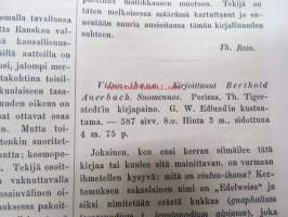 Kirjallinen kuukauslehti 1880 nr 6 kesäkuu, sis. mm. seur. artikkelit; Jury-laitoksesta Saksassa, Kotimaan kirjallisuutta - Johtavat aatteet ihmiskunnan