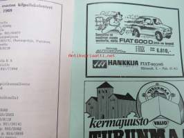 Suomen Autoliiton traktorinajajien ajotaitokoe 1968 - Kilpailusäännöt ja ajotaitoradan esimerkki