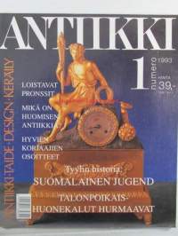 Antiikki 1993 nr 1 - antiikki, taide, design, keräily &quot;Ensimmäinen ilmestynyt numero numero&quot;, Fagervik, Taidon tarina - Taito Oy - Paavo Tynell, huomisen