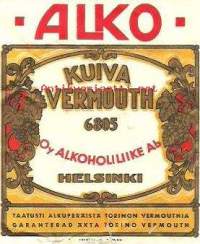 Kuiba Vermouth 6805 - viinaetiketti  (Frenckellin kivipaino)