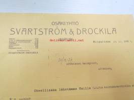 Svartström &amp; Drockila, Viipuri 15.12.1927 -asiakirja